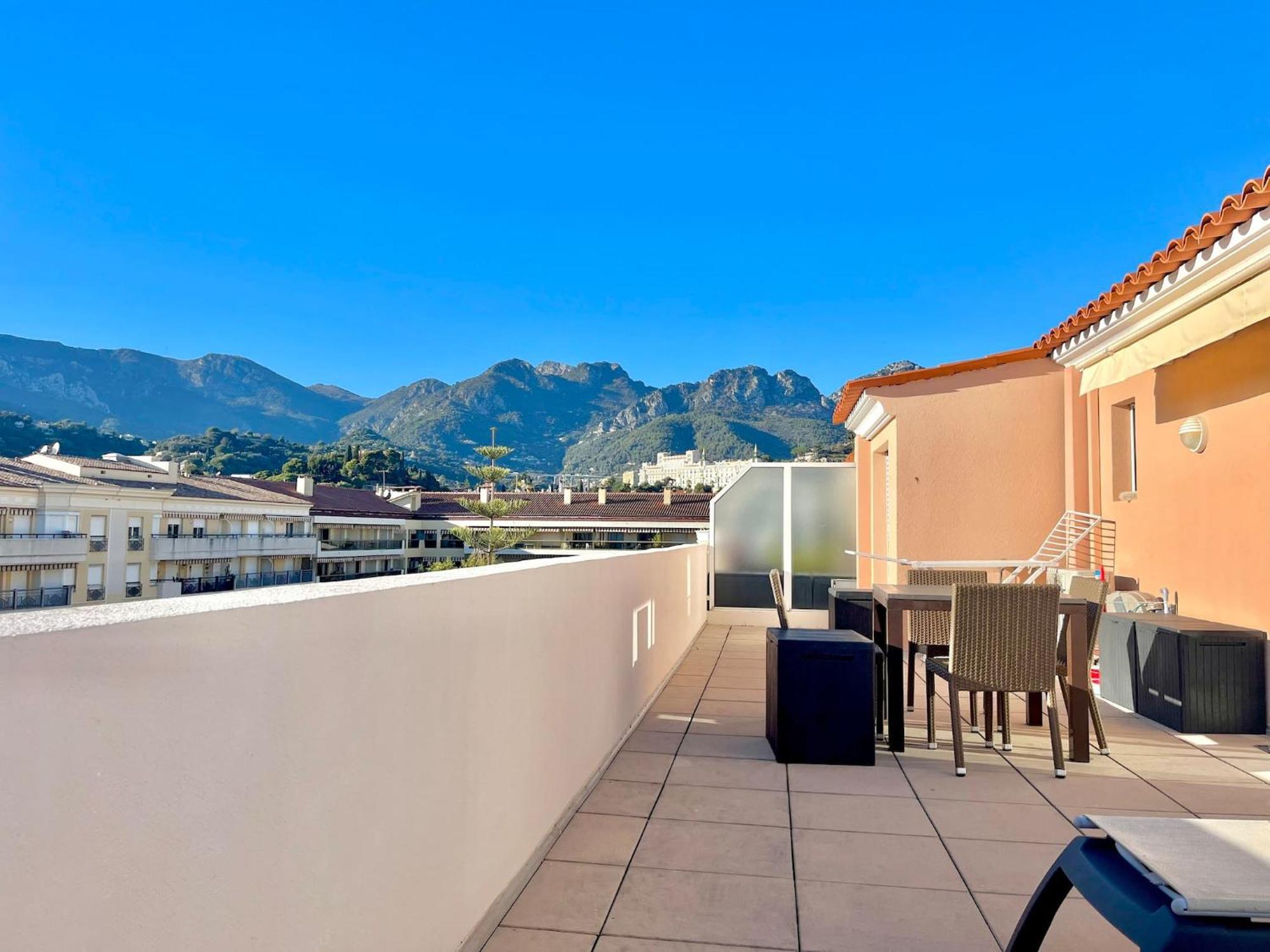 Apartament "Le Rooftop Des Rivages" Immense Terrasse, Centre Mentona Zewnętrze zdjęcie